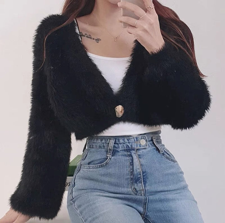 Ladies Cozy Bolero Jacket In Fashionable and Fluffy Design Lune London