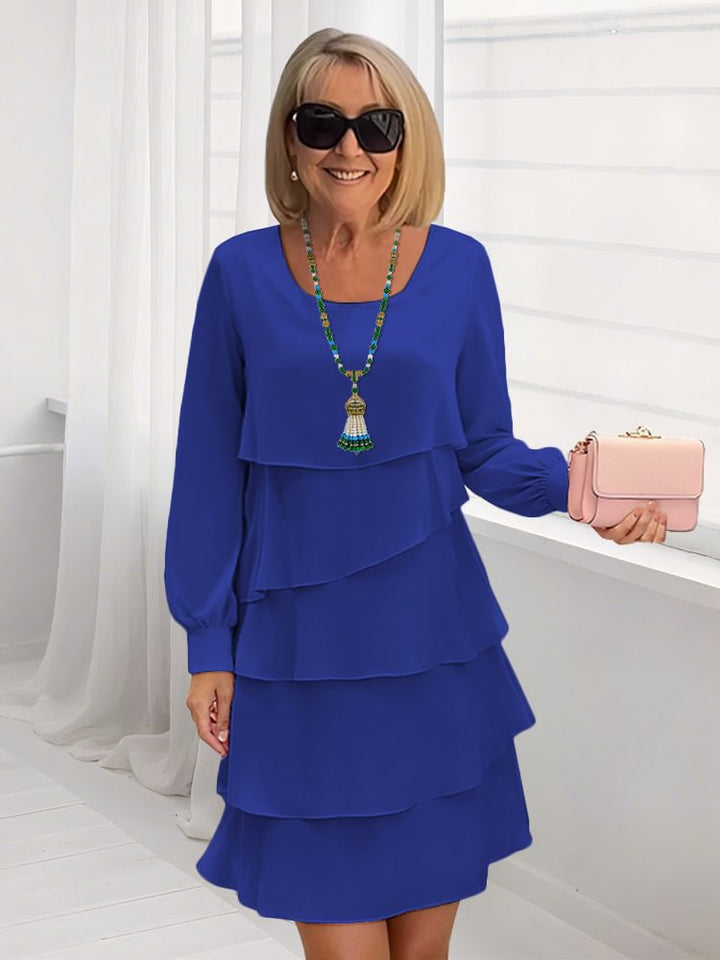 Women Cerulean-Colored Layered Dresses Lune London