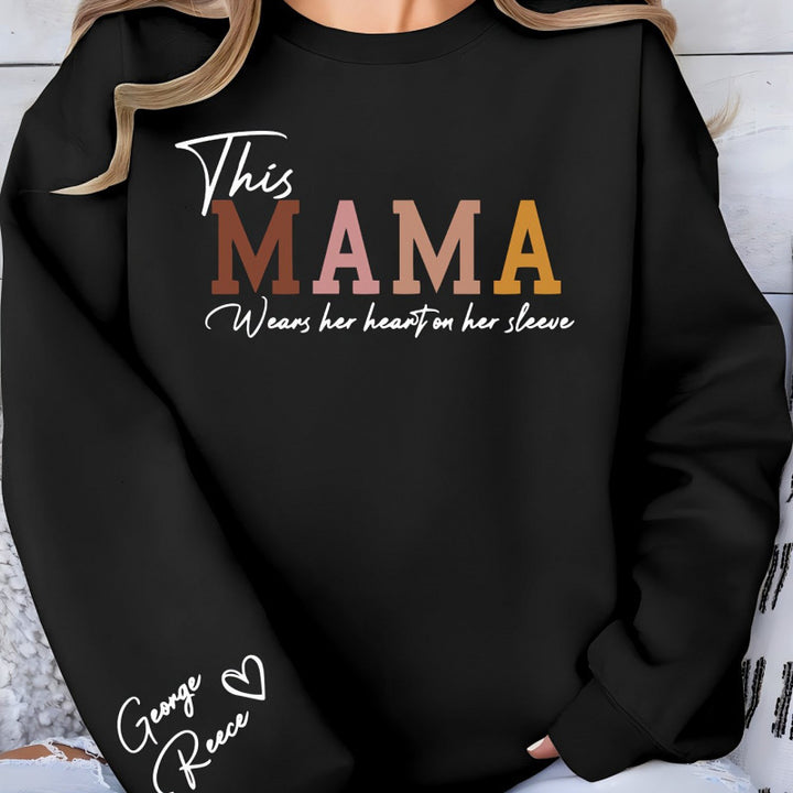 Sweat-shirt femmes avec impression inspirante de maman et coupe confortable Chic & Stil