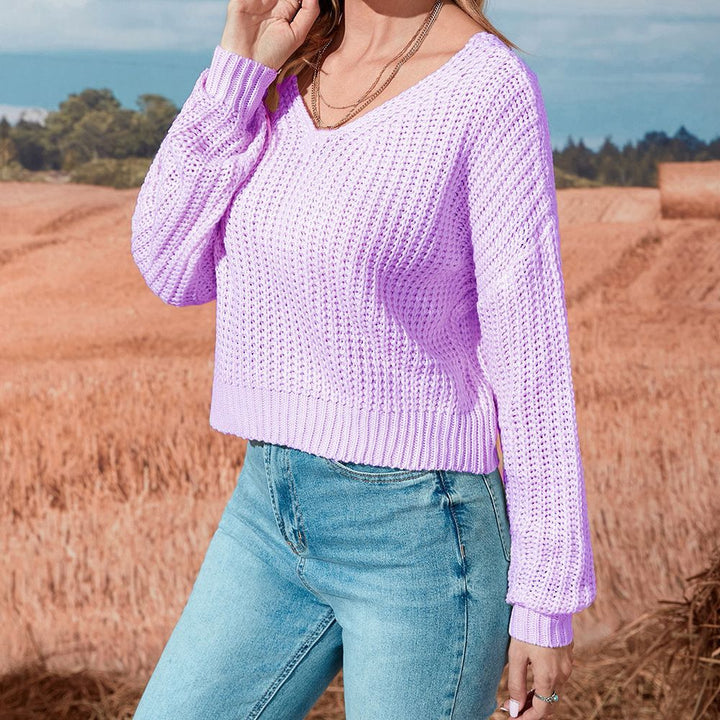 Lune London women's casual open knit sweater