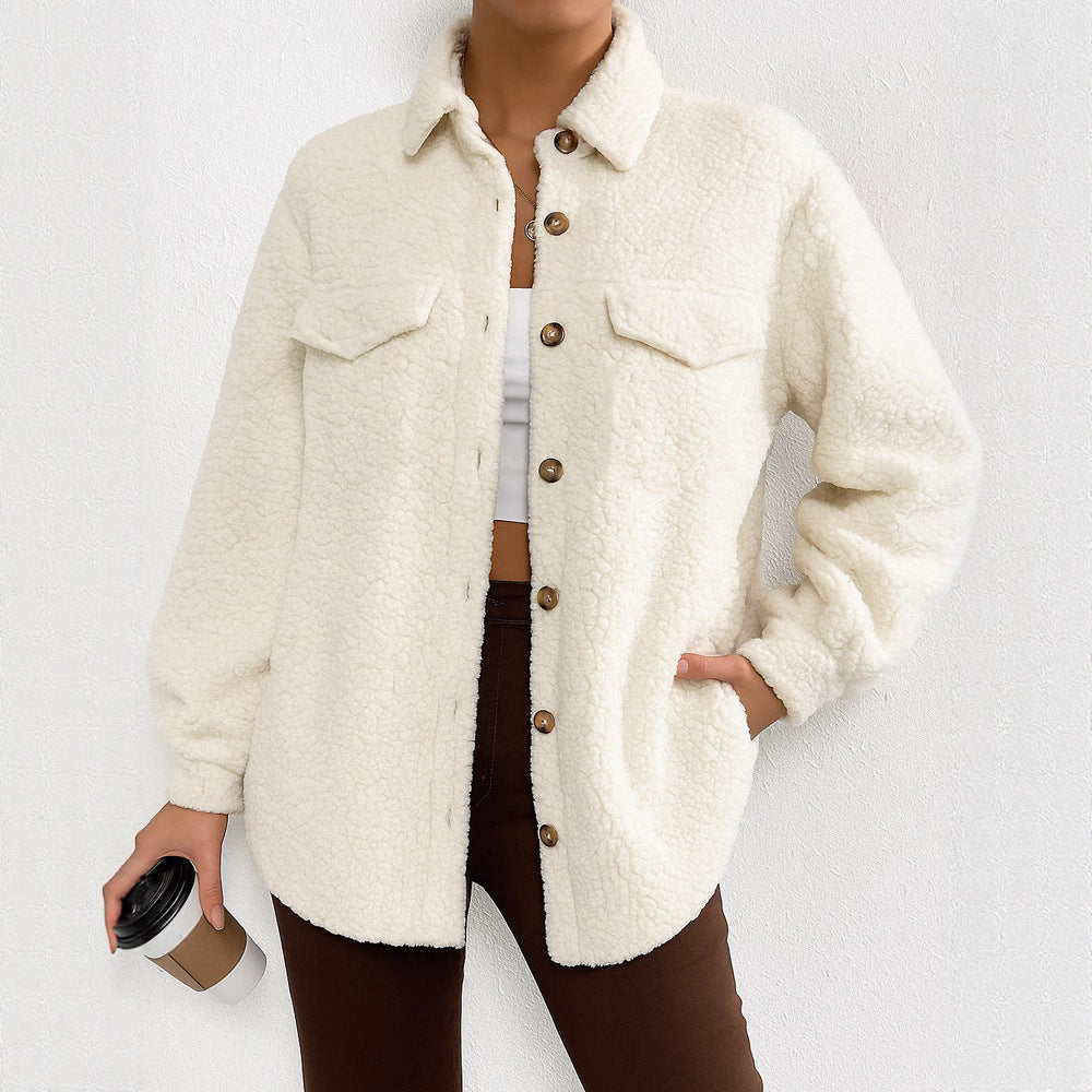 Ladies Fleece Shirt Jacket Lune London