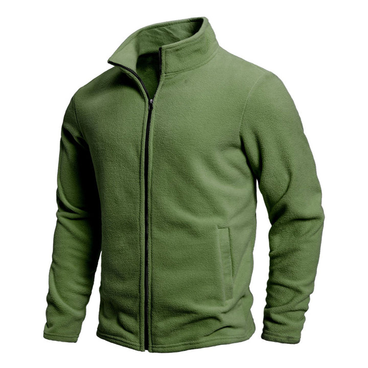 Men's fleece jacket with high collar and zipper Lune London