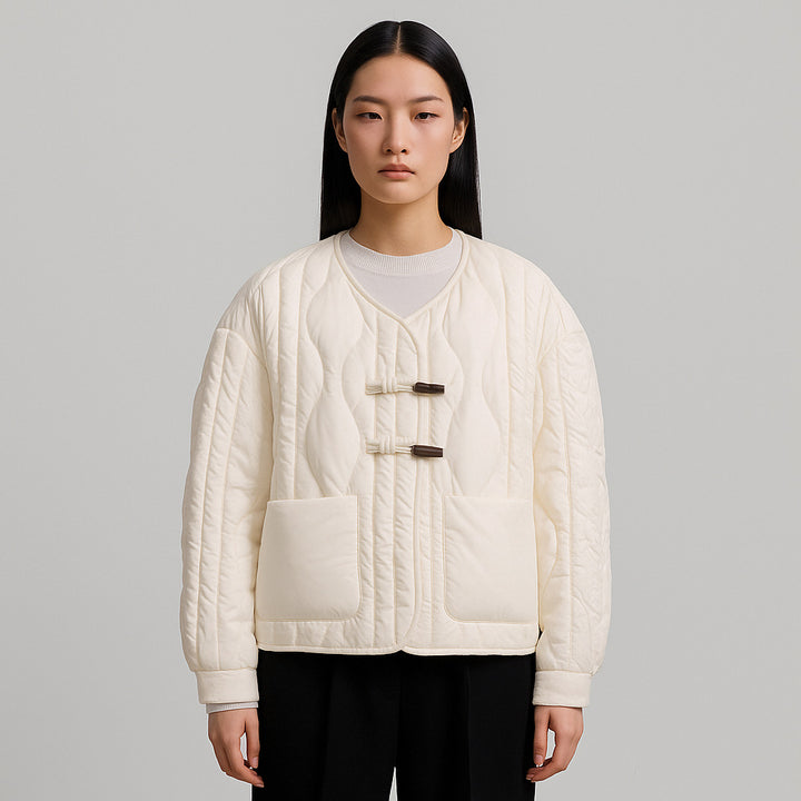 Quilted ladies' jacket with practical button closure and comfortable pockets Lune London