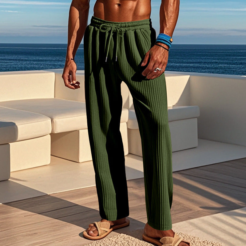 Lune London striped casual leisure pants for men