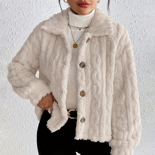 Ladies quilted plush with high collar Lune London
