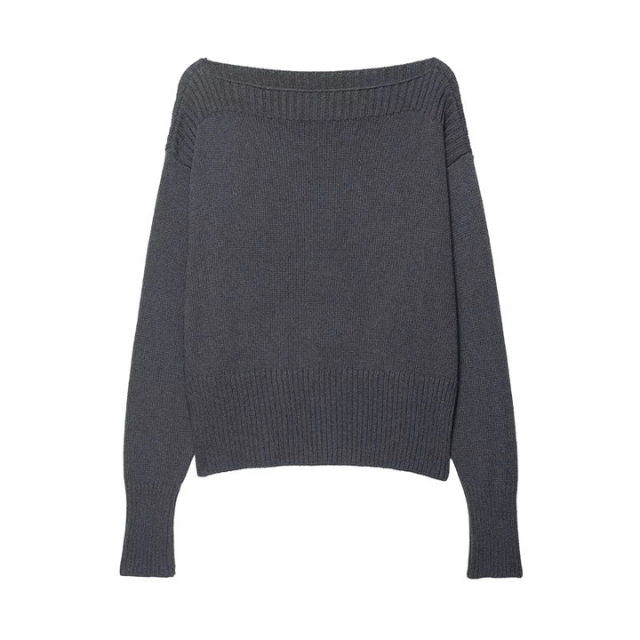 Oversized knit pullover for women with a scoop neckline and relaxed fit Lune London