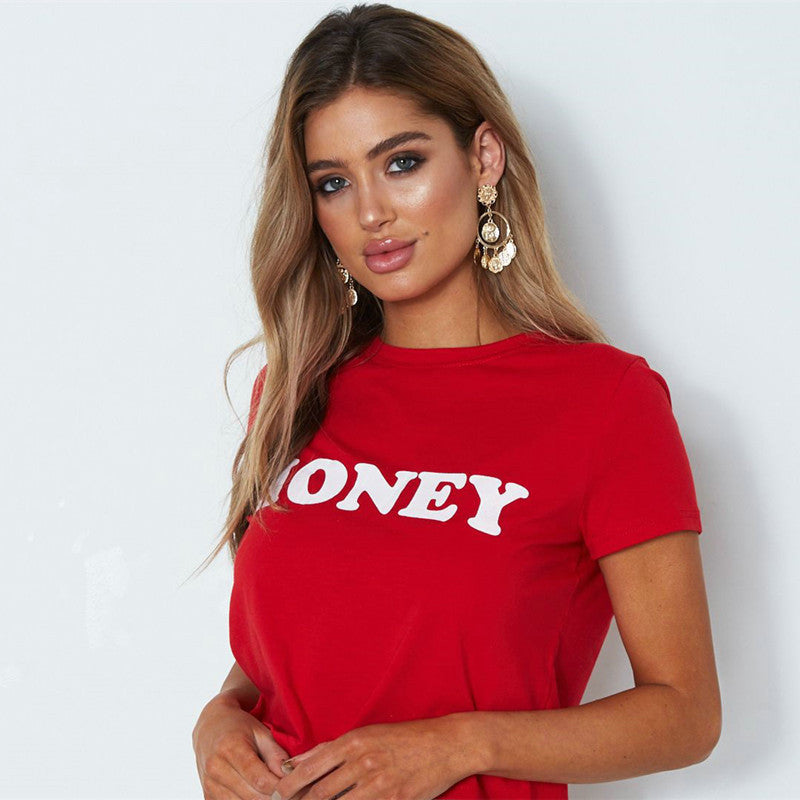 T-shirt pour femmes avec lettrage tendance Chic & Stil