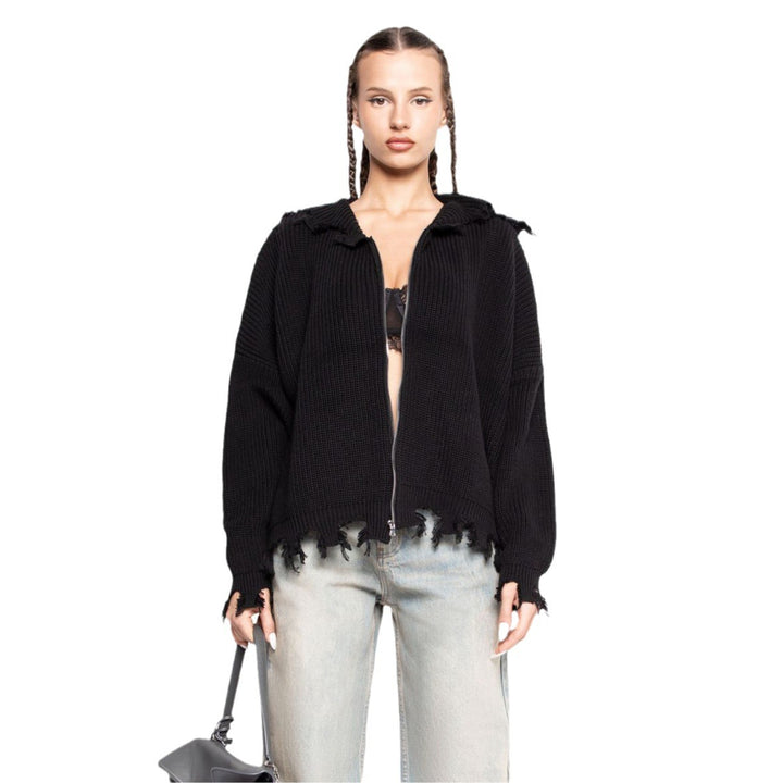 Casual hoodie for women with a trendy ripped design and wide sleeves Lune London