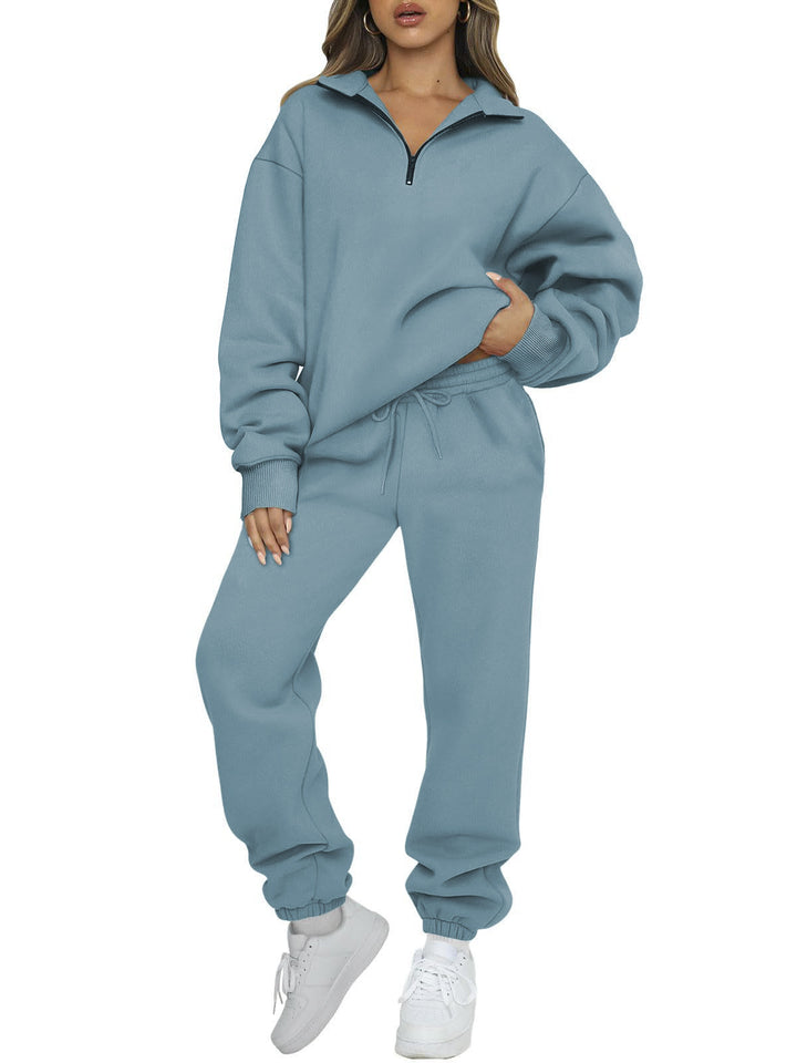 Women Zip Hoodie Set and Chic Jogging Pants