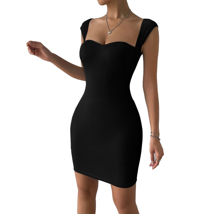 Robe mini moulante pour femme avec décolleté en cœur et design en maille élastique Chic & Stil