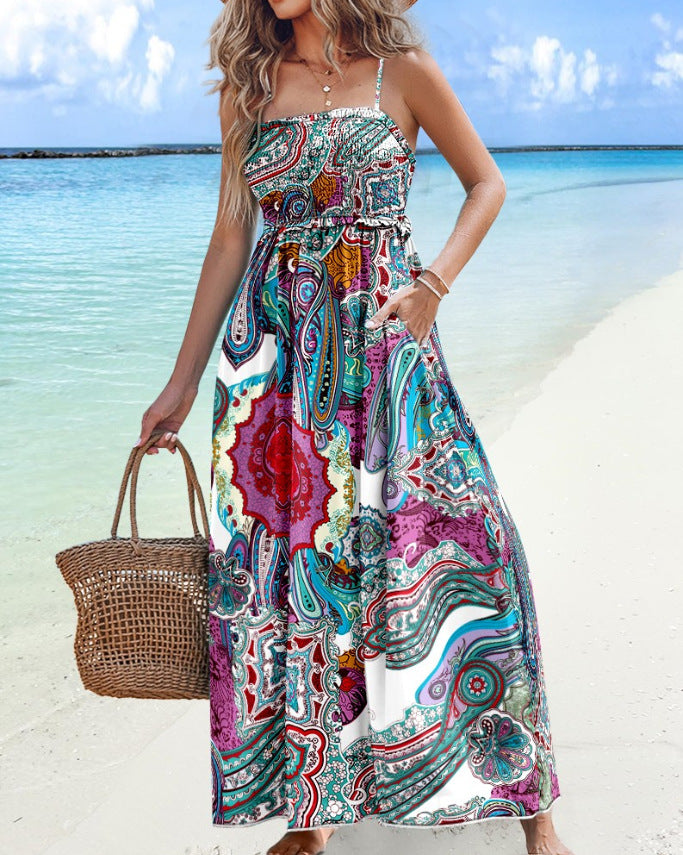 Lune London Abstract Design Sleeveless Maxi Dress for Women