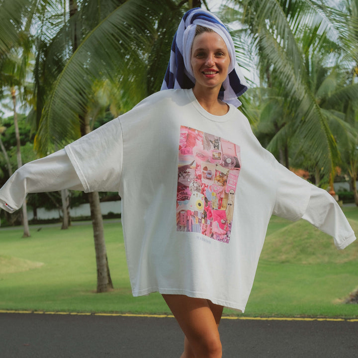 Oversized T-shirt for women with creative printed pattern Lune London