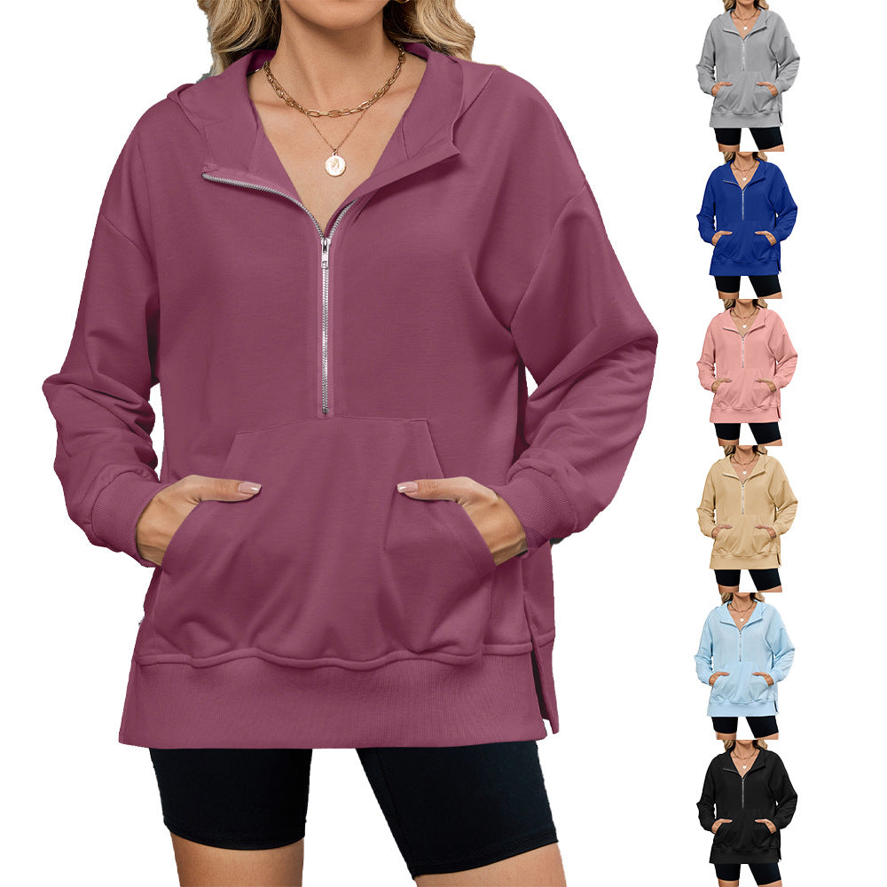 Women's hoodie with full zip and pockets Lune London