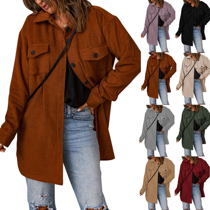 Oversized utility shirt jacket for women Lune London