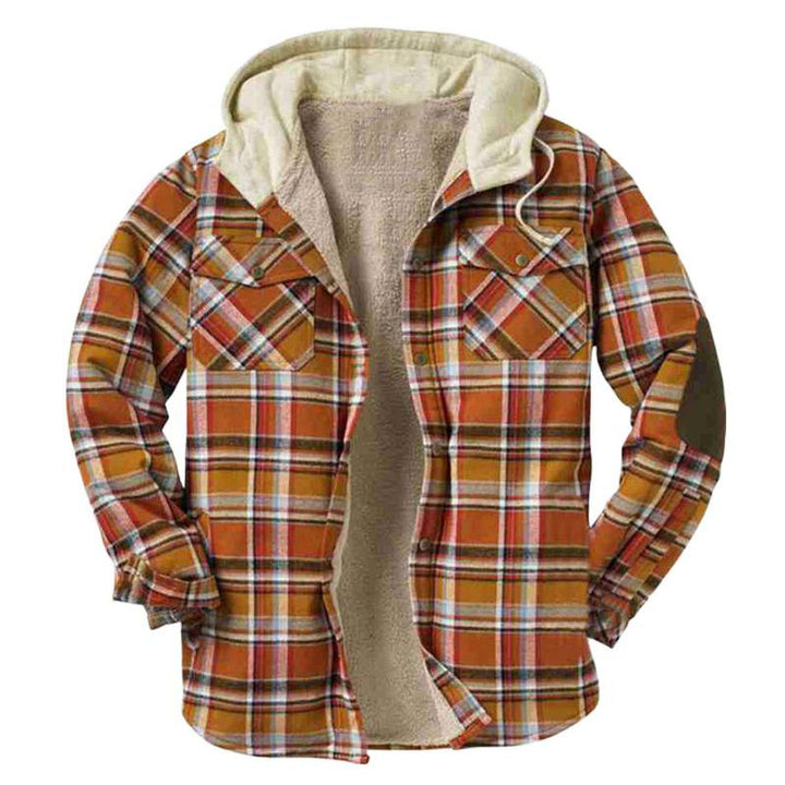 Men's flannel jacket with soft lining and practical chest pockets Lune London