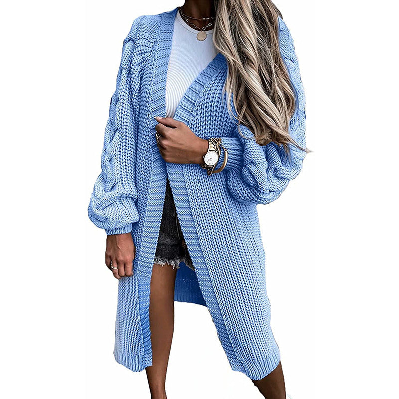 Knitted cardigan for women with voluminous sleeves Chic und Stil