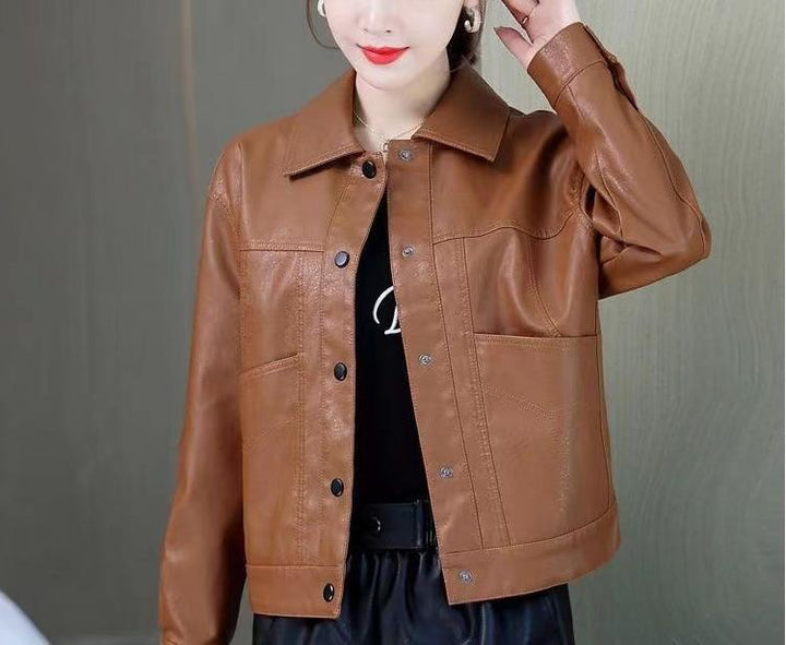 Veste en cuir chic pour femmes dans un style de motard moderne Chic & Stil