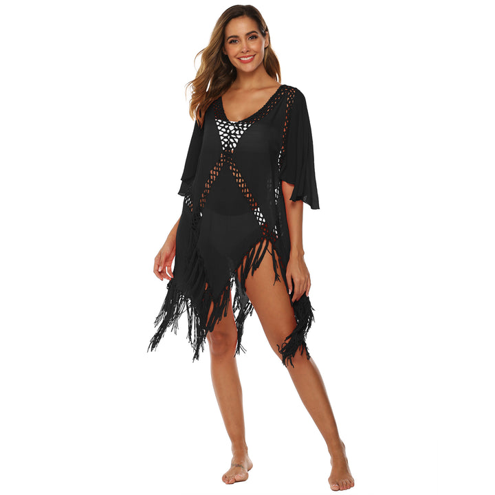 Elegant Fringe Beach Scarf for Chic Ladies