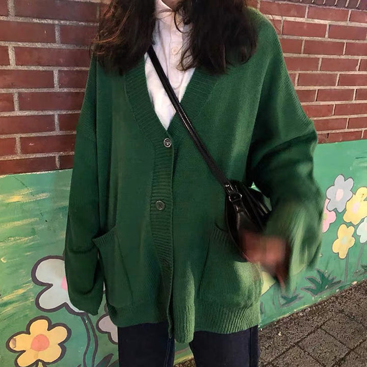 Cardigan en maille décontracté pour femme avec détails de boutons décoratifs et coupe oversized Chic & Stil