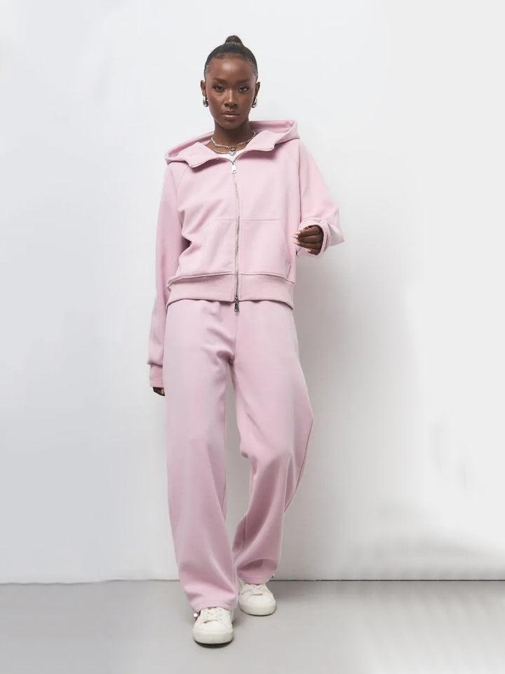 Ladies Sporty Hoodie and Jogging Set with Practical Pockets Lune London