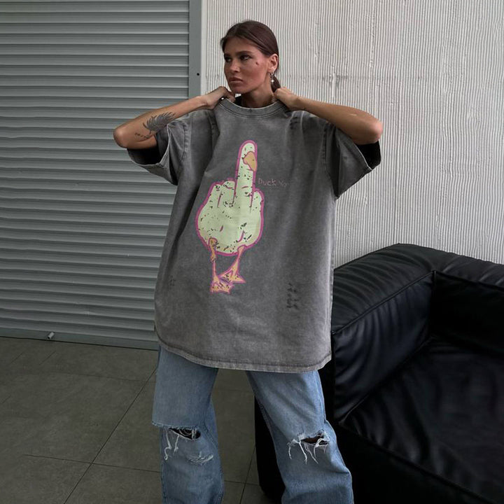 Oversized T-shirt for women with striking graphics Lune London