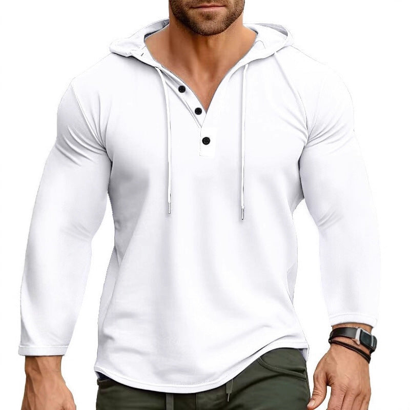 Men's hoodie with modern button closure and breathable fabric Lune London