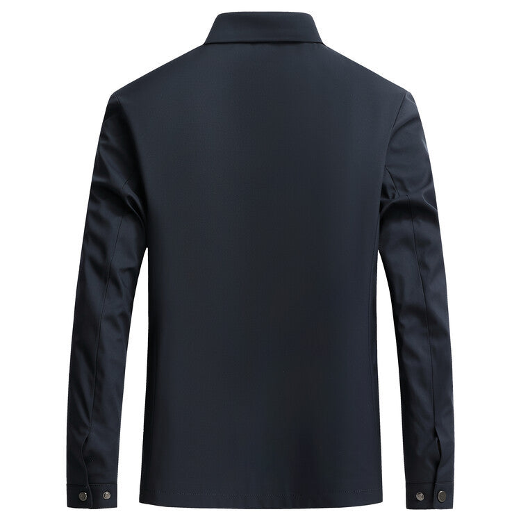 Technical transition jacket for men with protected zip Lune London