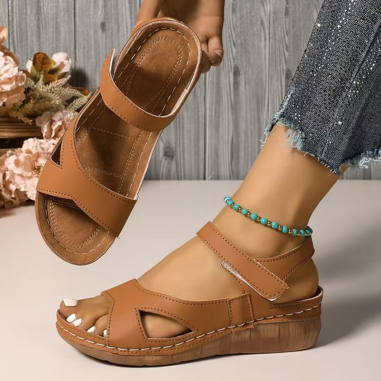 Elegant and Stylish Adjustable Comfort Wedge Sandals for Ladies