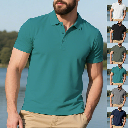 Men's sports polo in breathable functional material Lune London