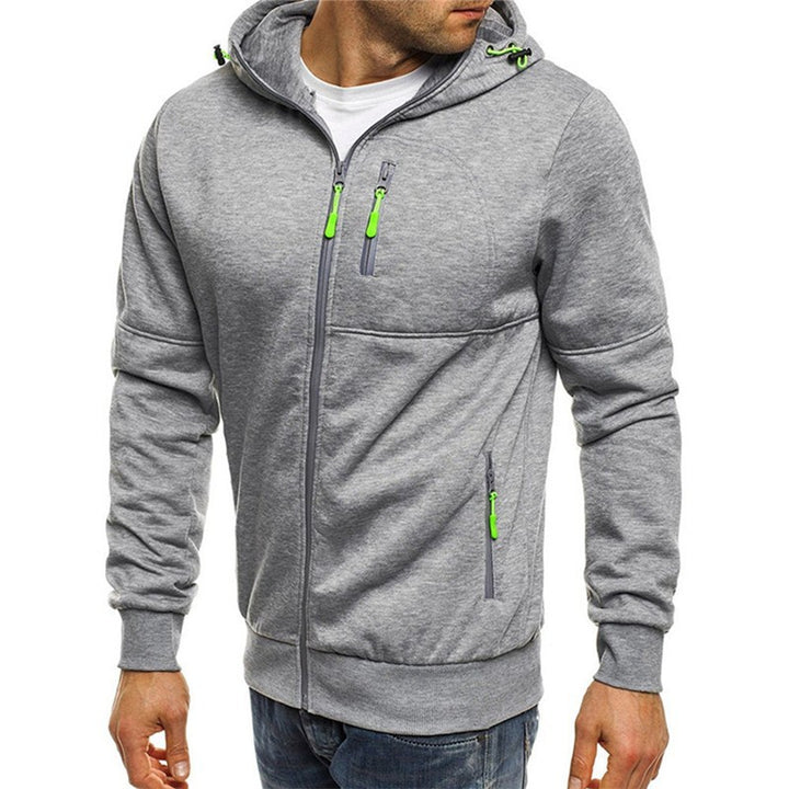 Men's functional slim fit hoodie with practical zip pockets Lune London