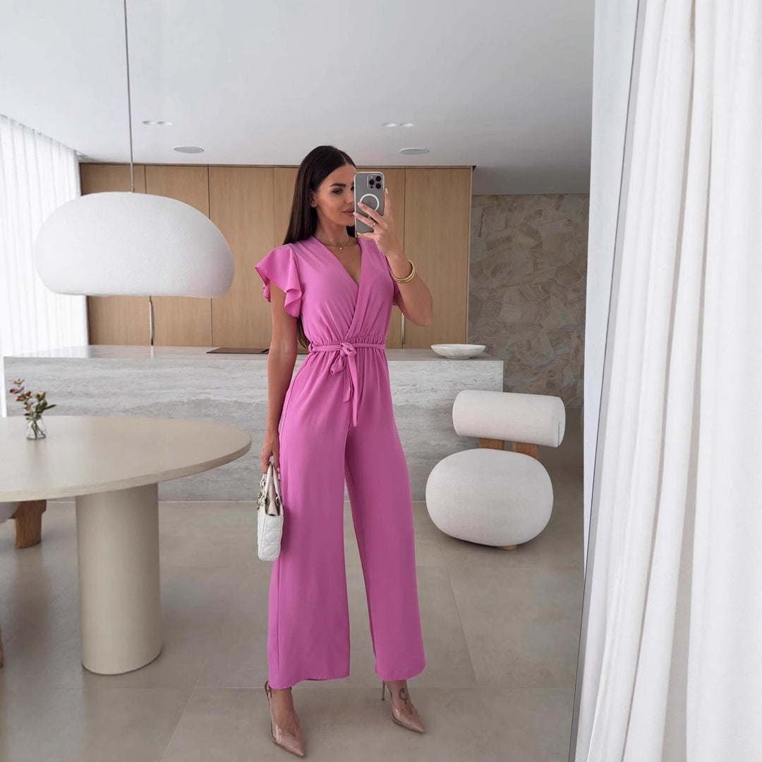 Ladies Elegant Wrap Jumpsuit Lune London