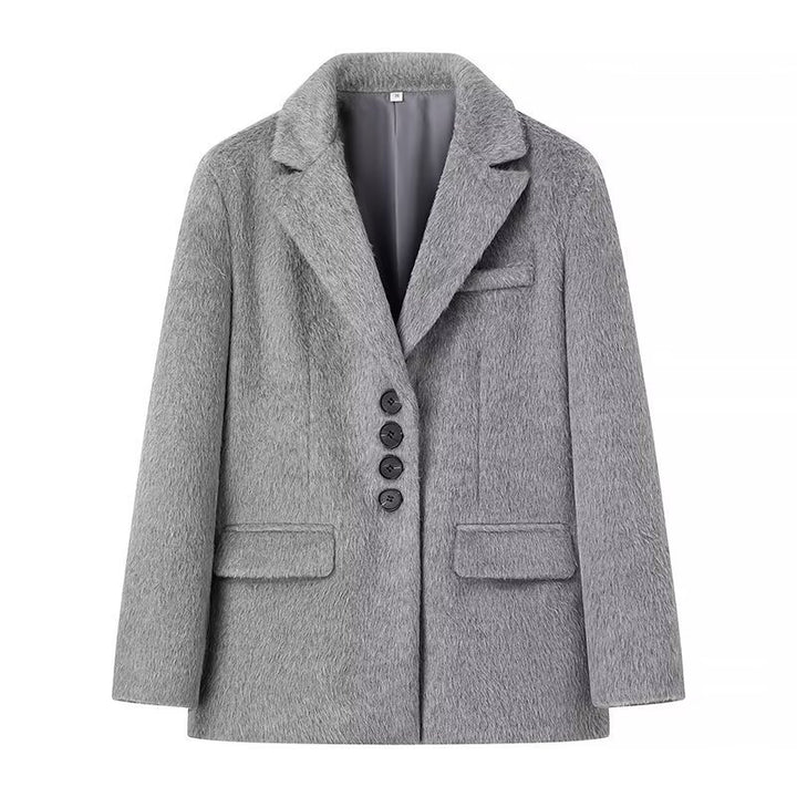 Blazer teddy féminin à la mode avec boutonnière élégante Chic & Stil