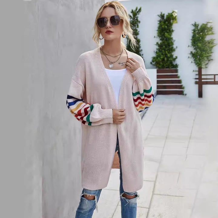 Cardigan confortable pour femmes avec manches colorées Chic & Stil