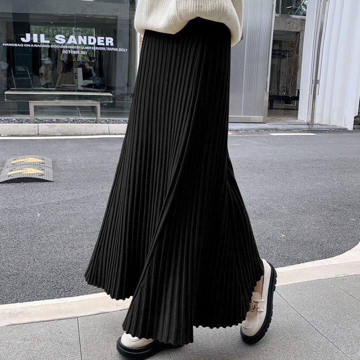 Jupe maxi plissée pour femmes avec texture côtelée élégante Chic & Stil