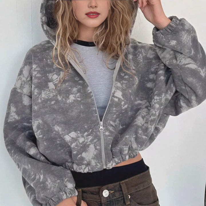 Trendy cropped hooded jacket for women Lune London