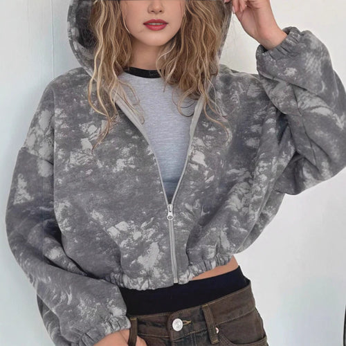 Trendy cropped hooded jacket for women Lune London