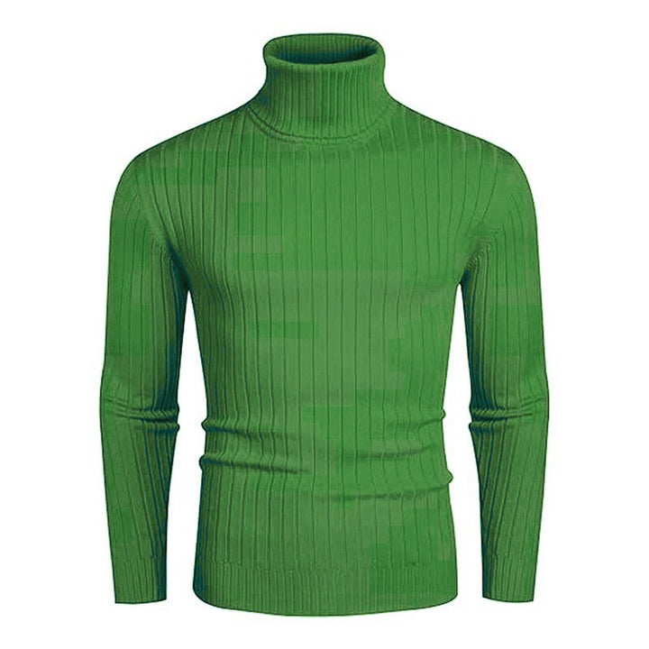 Elegant men's ribbed fine knit turtleneck sweater Lune London