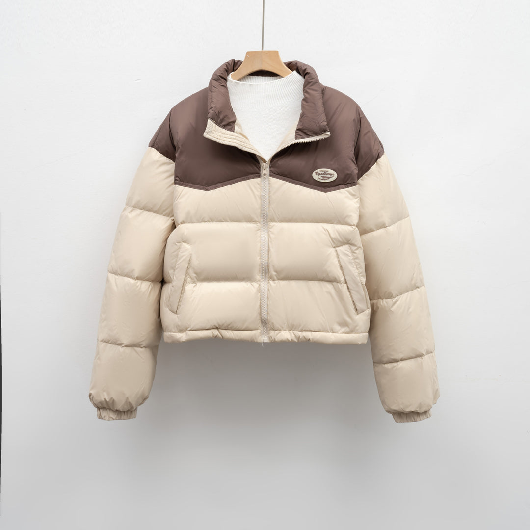 Modern quilted jacket for women, cropped fit, with high collar and practical zipper Lune London