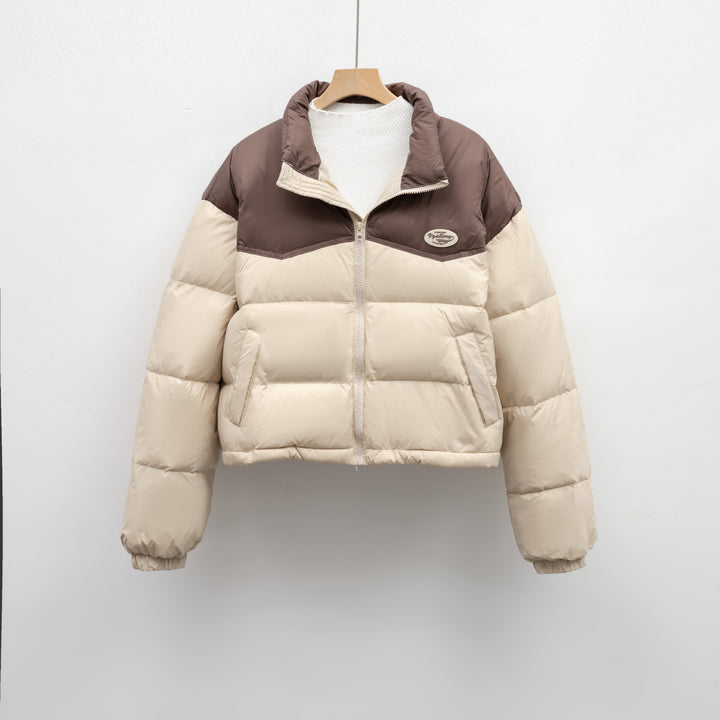 Modern quilted jacket for women, cropped fit, with high collar and practical zipper Lune London