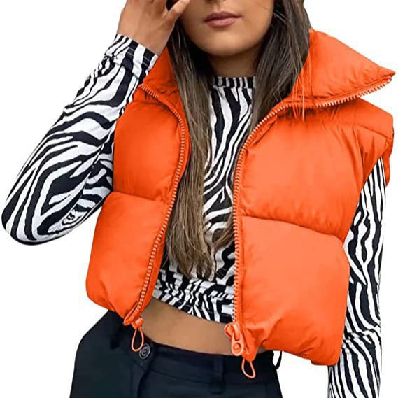 Ladies Fashionable Gilet with High Collar and Flattering Cut Lune London