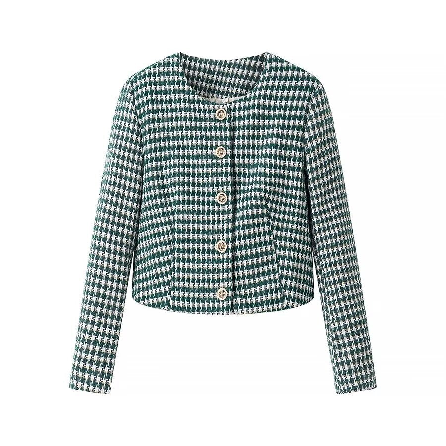 Veste moderne en jacquard pour femmes avec fermeture à boutons et coupe classique Chic & Stil