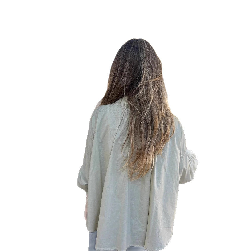 Cotton blouse for women with button closure and comfortable fit Lune London