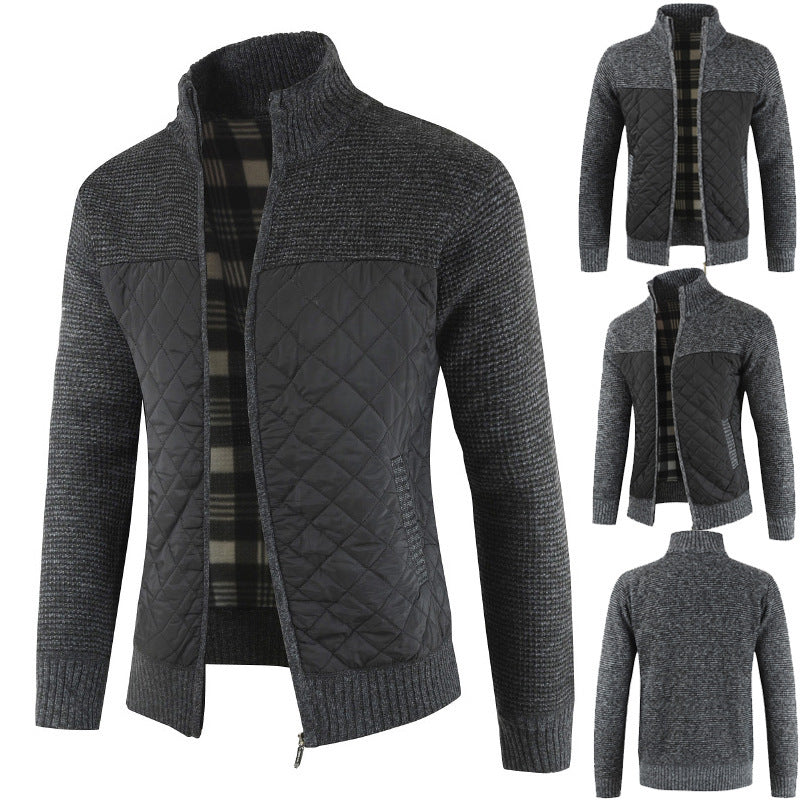 Quilted jacket for men with knitted details Lune London