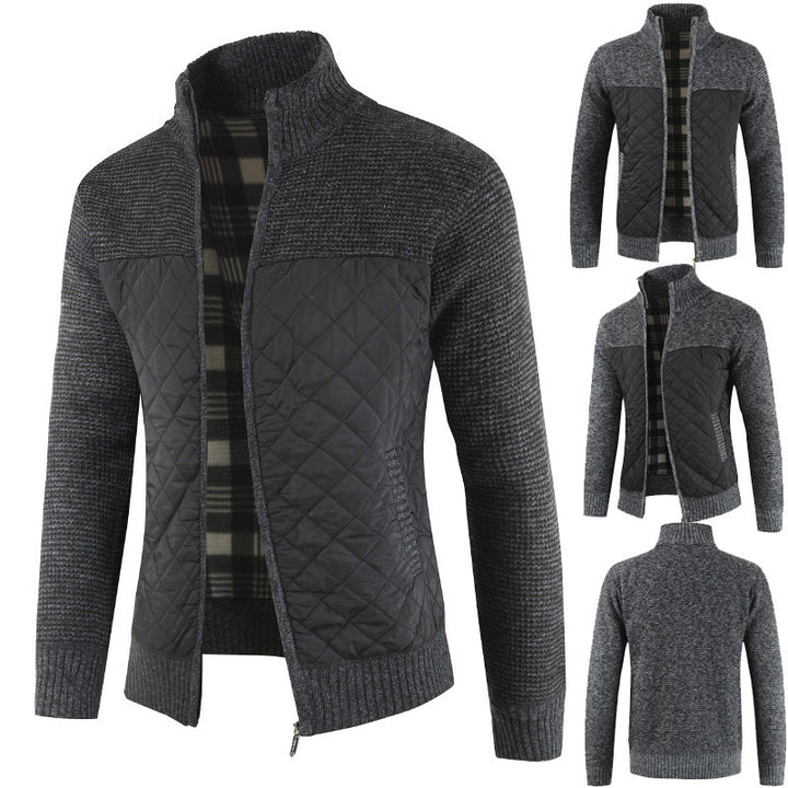Quilted jacket for men with knitted details Lune London