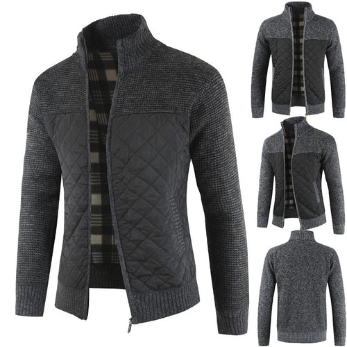 Quilted jacket for men with knitted details Lune London