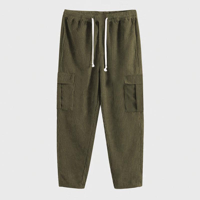 Casual cargo pants for men with elastic waist and practical pockets Lune London