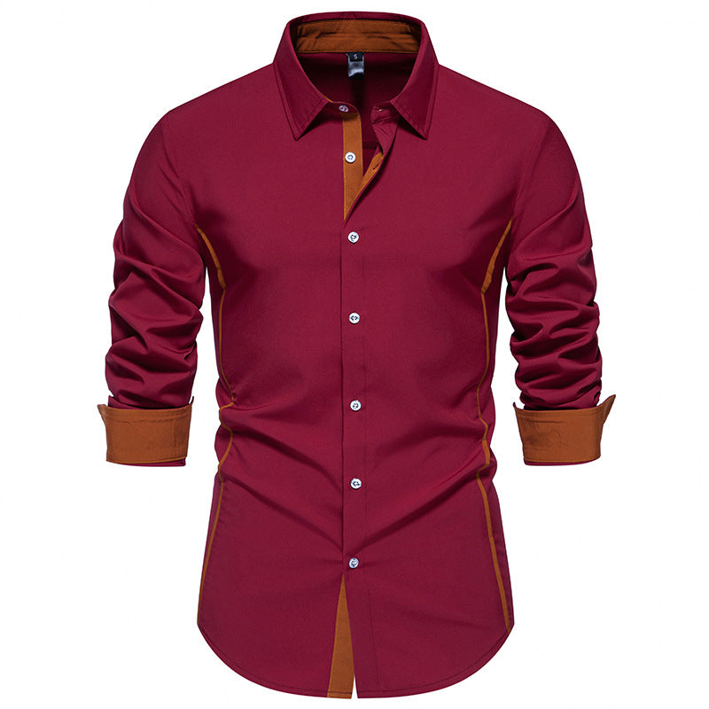 Lune London | Men's Long Sleeve Shirt with Contrast Stitching and Modern Cut