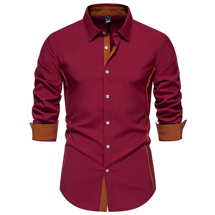 Lune London | Men's Long Sleeve Shirt with Contrast Stitching and Modern Cut