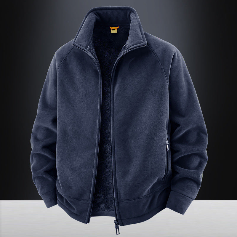 Fleece jacket for men with cozy interior and practical zipper Lune London