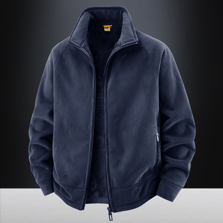 Fleece jacket for men with cozy interior and practical zipper Lune London